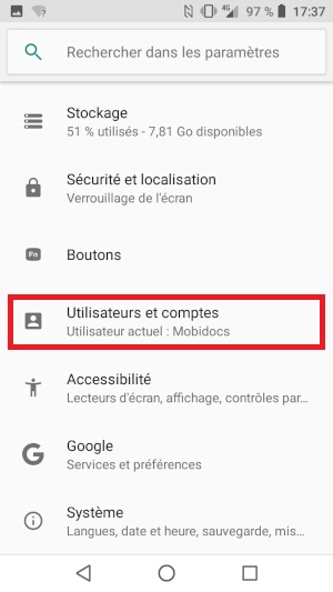 Supprimer un compte Google sur votre Crosscall